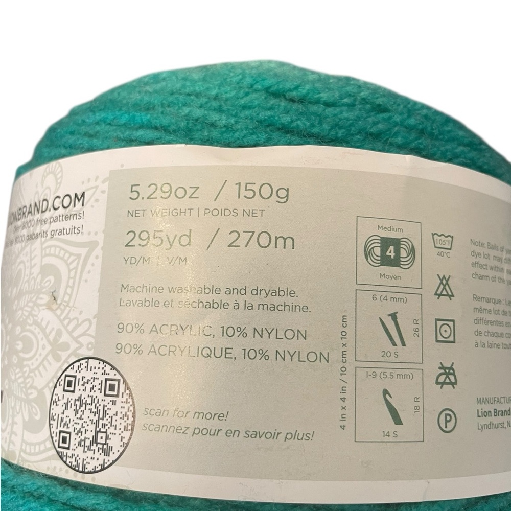 Lion Brand Yarn Cake 558-209BM‎ Mandala Gradient Yarn Seagreen NEW 5.29 oz - Picture 3 of 4